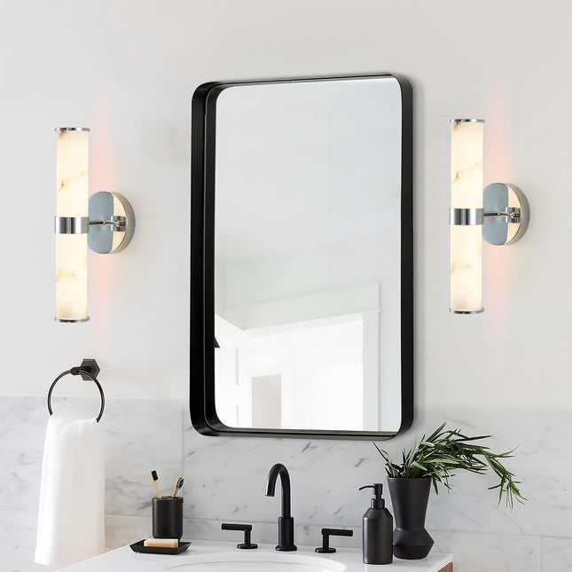 Marble and Chrome Wall Sconce, Set of 2, Wall Lighting TriadCommerceInc   