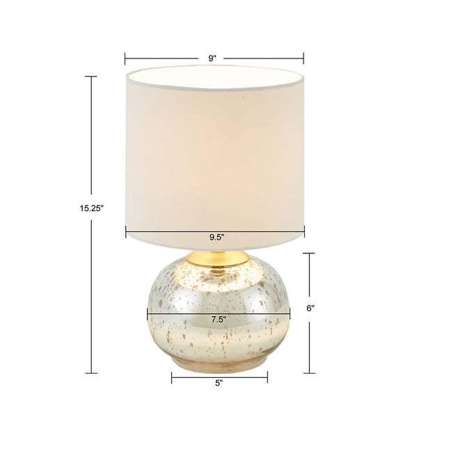 Saxony Metallic Glass Table Lamp Table Lamps TriadCommerceInc   