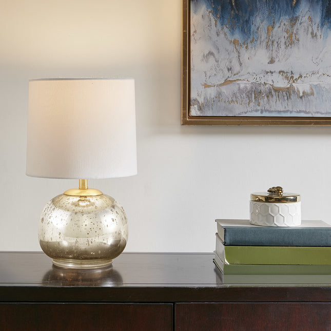 Saxony Metallic Glass Table Lamp Table Lamps TriadCommerceInc   