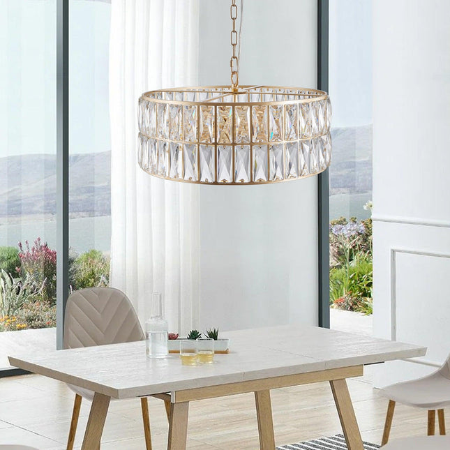 Aurelia Elegant Crystal Drum chandelier Home Decor > Lighting > Ceiling Lights > Chandelier TriadCommerceInc as Pic