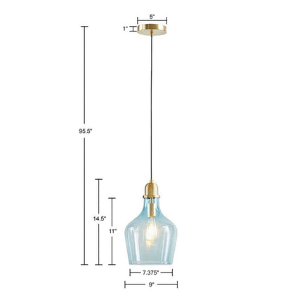 Bell Shaped Glass Pendant Pendants TriadCommerceInc   