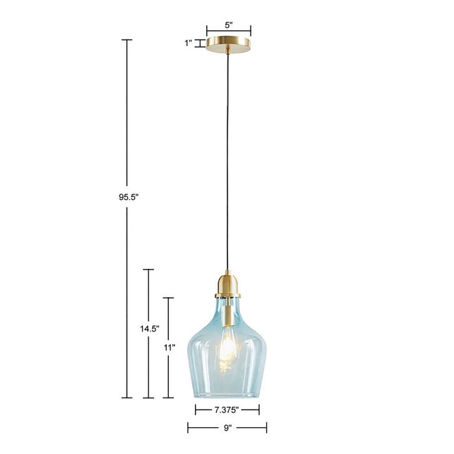 Bell Shaped Glass Pendant Pendants TriadCommerceInc   