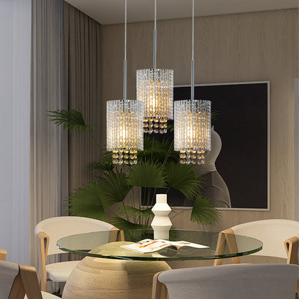 Ellie 3-Pack Modern Crystal Pendant Lights with Adjustable Chrome Finish Pendants TriadCommerceInc   