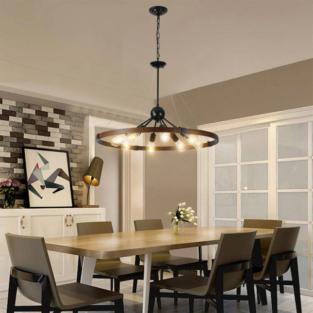 Retro Farmhouse Chandelier 8 Light Home Decor > Lighting > Ceiling Lights > Chandelier TriadCommerceInc as Pic