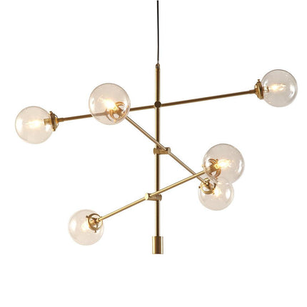 Cyrus 6-Globe Light Architectural Metal Gold Chandelier Home Decor > Lighting > Ceiling Lights > Chandelier TriadCommerceInc