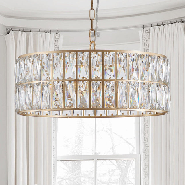Aurelia Elegant Crystal Drum chandelier Home Decor > Lighting > Ceiling Lights > Chandelier TriadCommerceInc