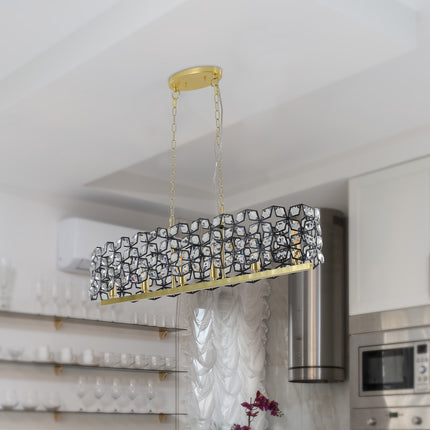 Champagne Gold Oval Crystal chandelier Home Decor > Lighting > Ceiling Lights > Chandelier TriadCommerceInc