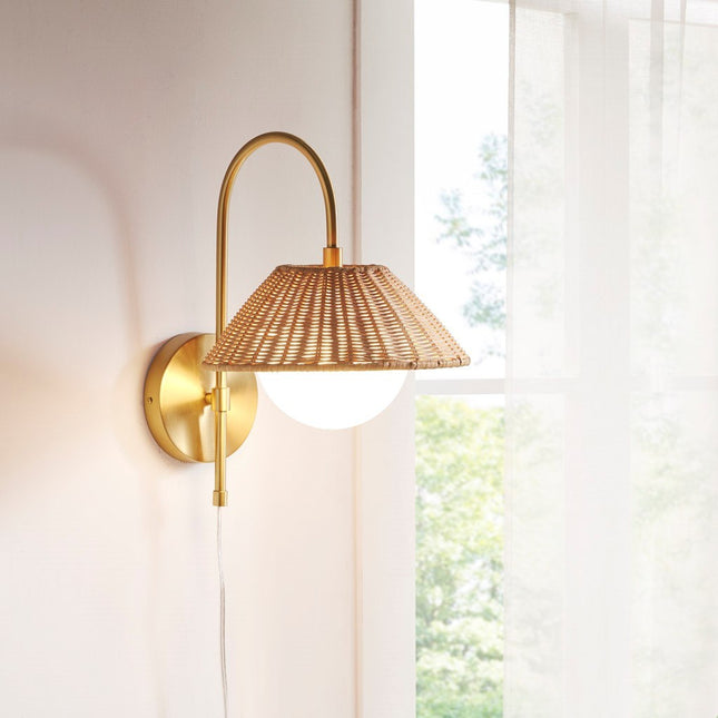 Rattan Weave Wall Sconce Home Decor > Lighting > Wall Lighting > Wall Sconces TriadCommerceInc