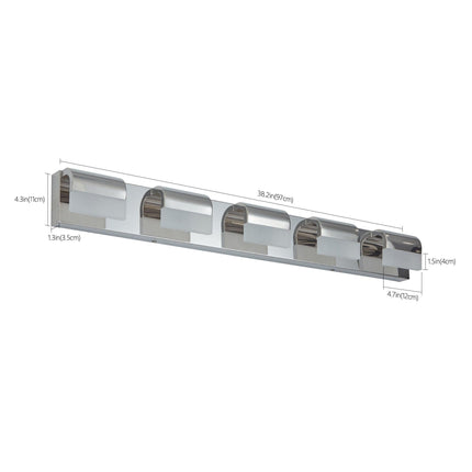 Camille 5-Light Modern LED Bathroom Vanity Light Vanity Lighting TriadCommerceInc   