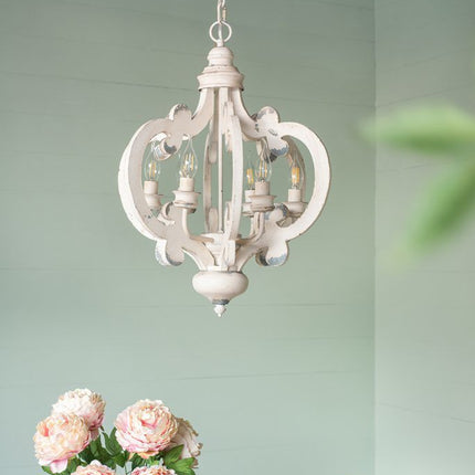 Baroda Antique Wood Curved Chandelier Home Decor > Lighting > Ceiling Lights > Chandelier TriadCommerceInc