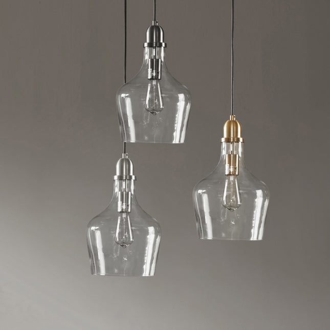 Auburn Bell Shaped Glass Pendant Pendants TriadCommerceInc   