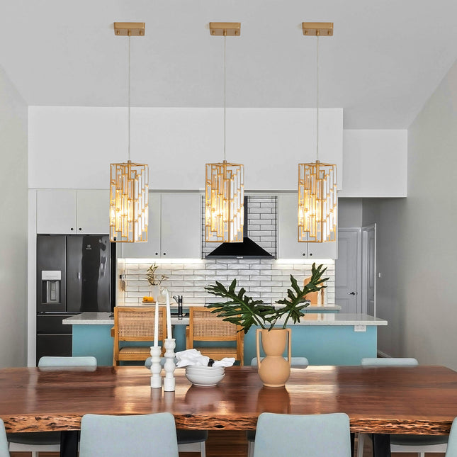 Lumia 3-Light Gold Crystal Pendant Set Home Decor > Lighting > Ceiling Lights > Pendant Lights TriadCommerceInc as Pic