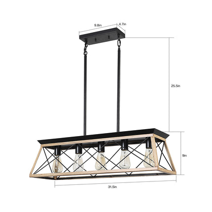 Aurelia Oak & Iron Farmhouse Chandelier Home Decor > Lighting > Ceiling Lights > Chandelier TriadCommerceInc