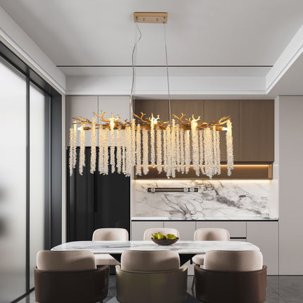 Aurora Grandeur 40" Cascading Crystal Chandelier Home Decor > Lighting > Ceiling Lights > Chandelier > Linear Chandeliers TriadCommerceInc