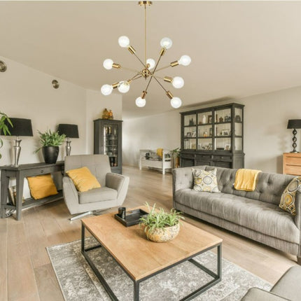 Modern Sputnik Brass Chandelier Home Decor > Lighting > Ceiling Lights > Chandelier TriadCommerceInc
