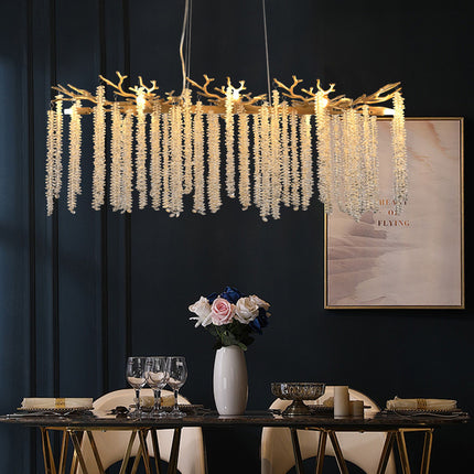 Aurora Grandeur 40" Cascading Crystal Chandelier Home Decor > Lighting > Ceiling Lights > Chandelier > Linear Chandeliers TriadCommerceInc