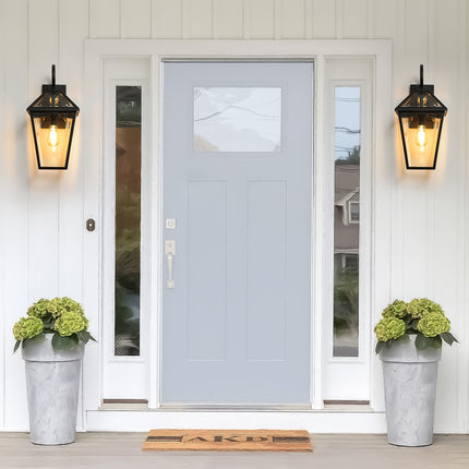 Modern LED Outdoor Lantern Wall sconce – Waterproof Black Aluminum Sconce for Porch or Garage outdoor wall lighting TriadCommerceInc