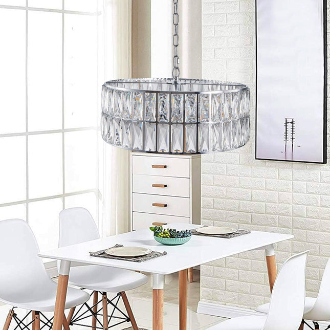 Aurelia Crystal Drum Chandelier silver Home Decor > Lighting > Ceiling Lights > Chandelier TriadCommerceInc
