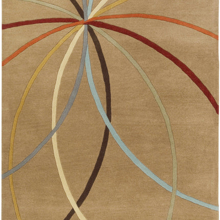 Davison Brown Geometric Modern Wool Rug Rugs TriadCommerceInc * 5' x 8' Rectangle