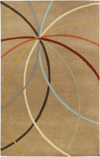 Davison Brown Geometric Modern Wool Rug Rugs TriadCommerceInc * 5' x 8' Rectangle