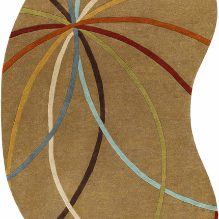 Davison Brown Geometric Modern Wool Rug Rugs TriadCommerceInc