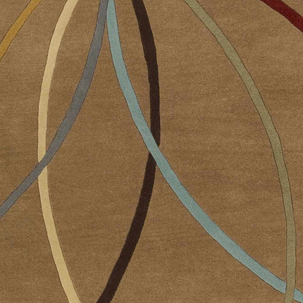 Davison Brown Geometric Modern Wool Rug Rugs TriadCommerceInc