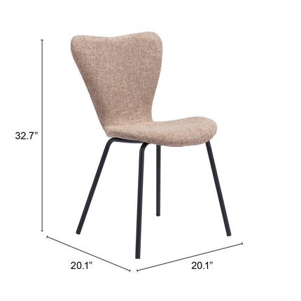 Tollo Dining Chair (Set of 2) Brown Chairs TriadCommerceInc   