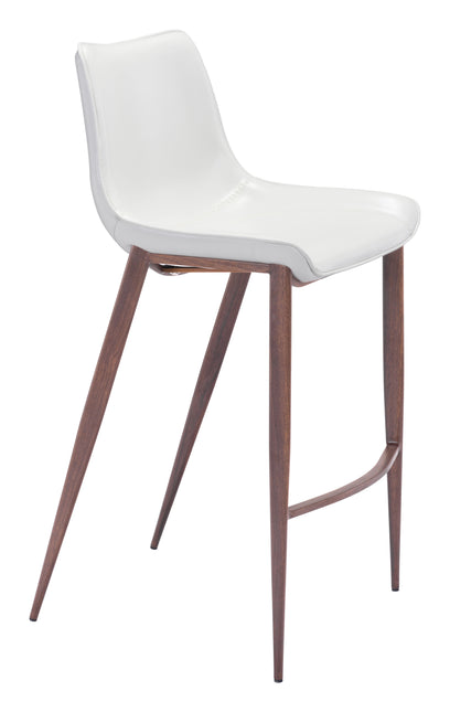 Magnus Barstool (Set of 2) White & Walnut Barstools TriadCommerceInc Default Title  