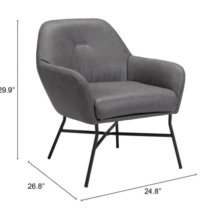 Hans Accent Chair Vintage Gray Chairs TriadCommerceInc   