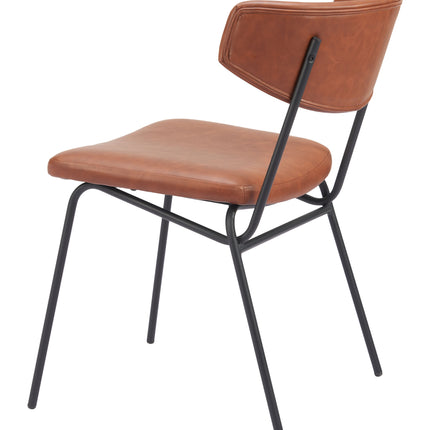 Charon Dining Chair (Set of 2) Vintage Brown Chairs TriadCommerceInc   