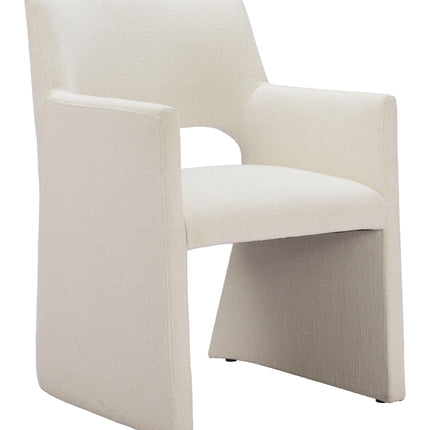 Minet Dining Chair Linen White Chairs TriadCommerceInc Default Title  