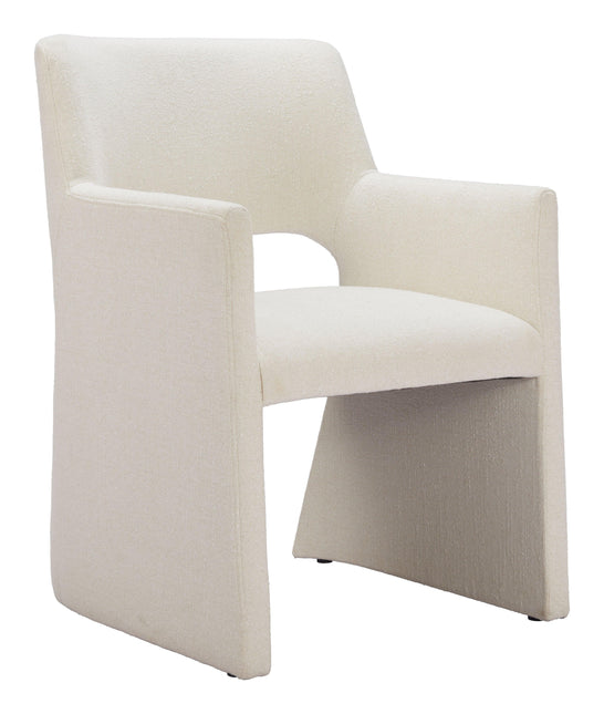 Minet Dining Chair Linen White Chairs TriadCommerceInc Default Title  