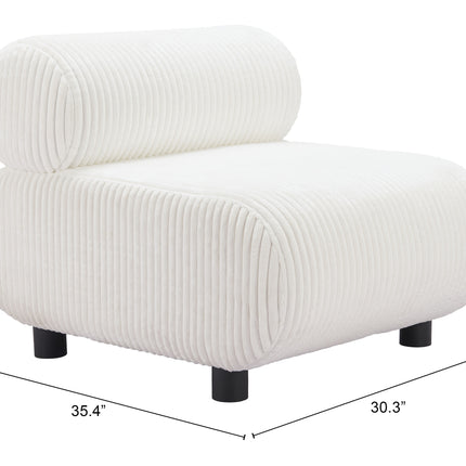 Rahat Accent Chair White Chairs TriadCommerceInc   