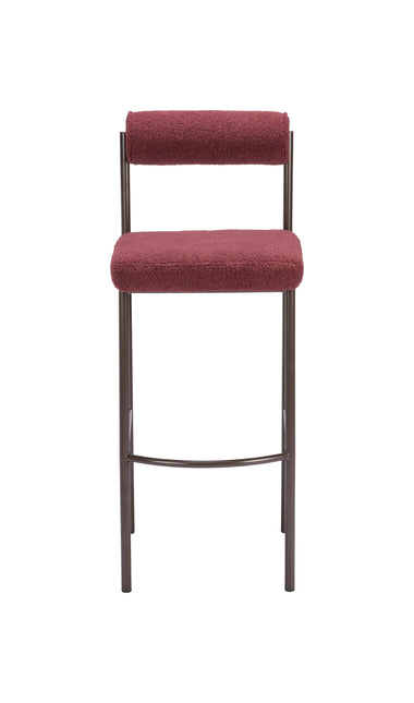 Livorno Barstool (Set of 2) Red & Bronze Barstools TriadCommerceInc   