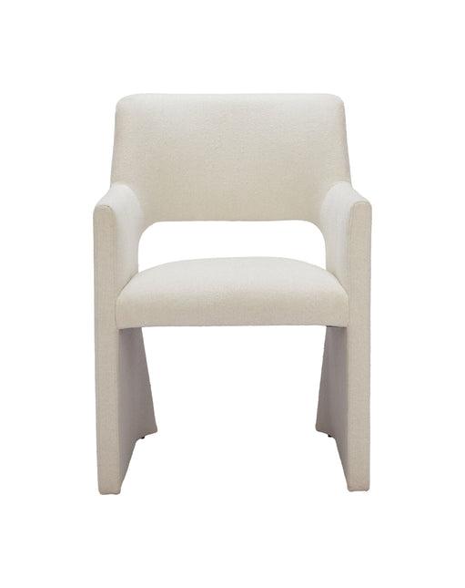 Minet Dining Chair Linen White Chairs TriadCommerceInc   
