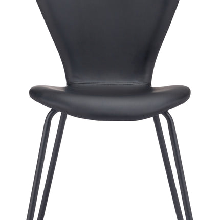 Torlo Dining Chair (Set of 2) Black Chairs TriadCommerceInc   