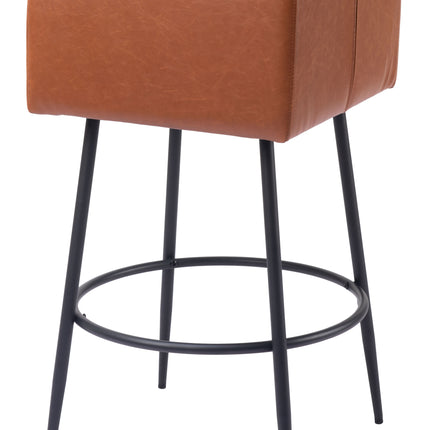 Horbat Barstool (Set of 2) Brown Barstools TriadCommerceInc   
