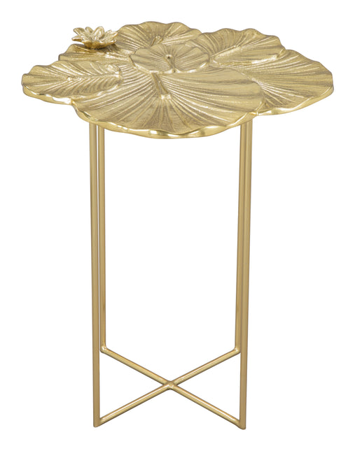 Lotus Side Table Gold Side Tables TriadCommerceInc   