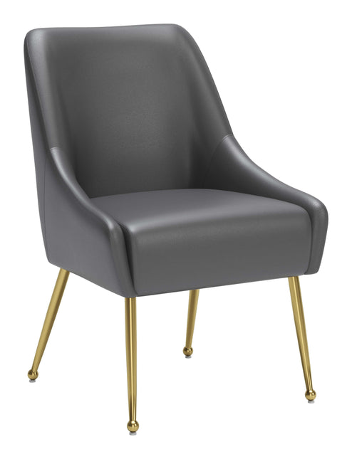 Maxine Dining Chair Gray & Gold Chairs TriadCommerceInc Default Title  
