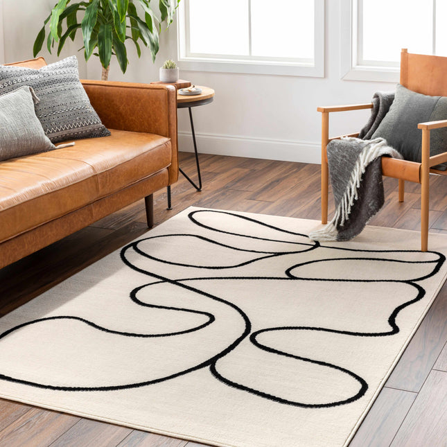 Eilir Modern Low Profile Boho Rug Rugs TriadCommerceInc