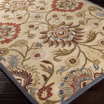 Caesar 1116 Hand Tufted Beige & Rust Wool Rug Rugs TriadCommerceInc