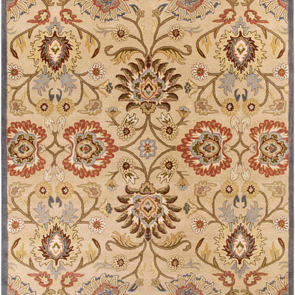 Caesar 1116 Hand Tufted Beige & Rust Wool Rug Rugs TriadCommerceInc 7'6" x 9'6" Rectangle