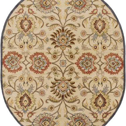 Caesar 1116 Hand Tufted Beige & Rust Wool Rug Rugs TriadCommerceInc
