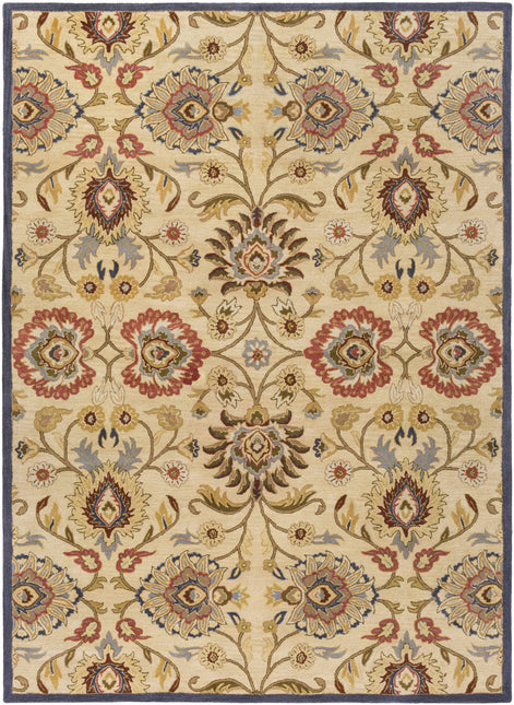 Caesar 1116 Hand Tufted Beige & Rust Wool Rug Rugs TriadCommerceInc 8' x 11' Rectangle