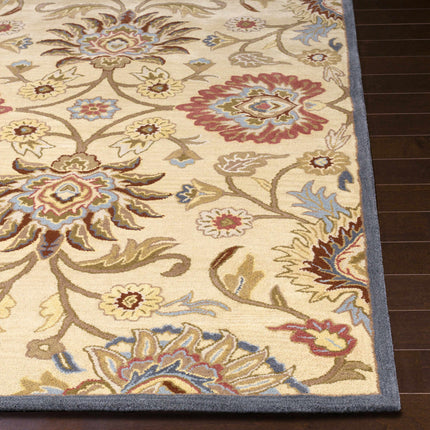 Caesar 1116 Hand Tufted Beige & Rust Wool Rug Rugs TriadCommerceInc