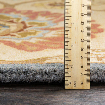 Caesar 1116 Hand Tufted Beige & Rust Wool Rug Rugs TriadCommerceInc