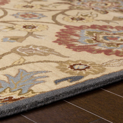 Caesar 1116 Hand Tufted Beige & Rust Wool Rug Rugs TriadCommerceInc