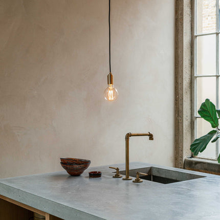 Elva Pendant Light Non-Tinted in Oak Single Pendants TriadCommerceInc
