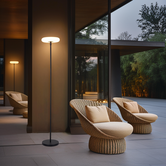 Minimalist Solar Powered Outdoor Floor Lamp Floor Lamps TriadCommerceInc