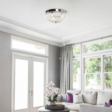 14" Erhard 3-Light Chrome Flush Mount Light Fixture Home Decor > Lighting > Ceiling Lights TriadCommerceInc